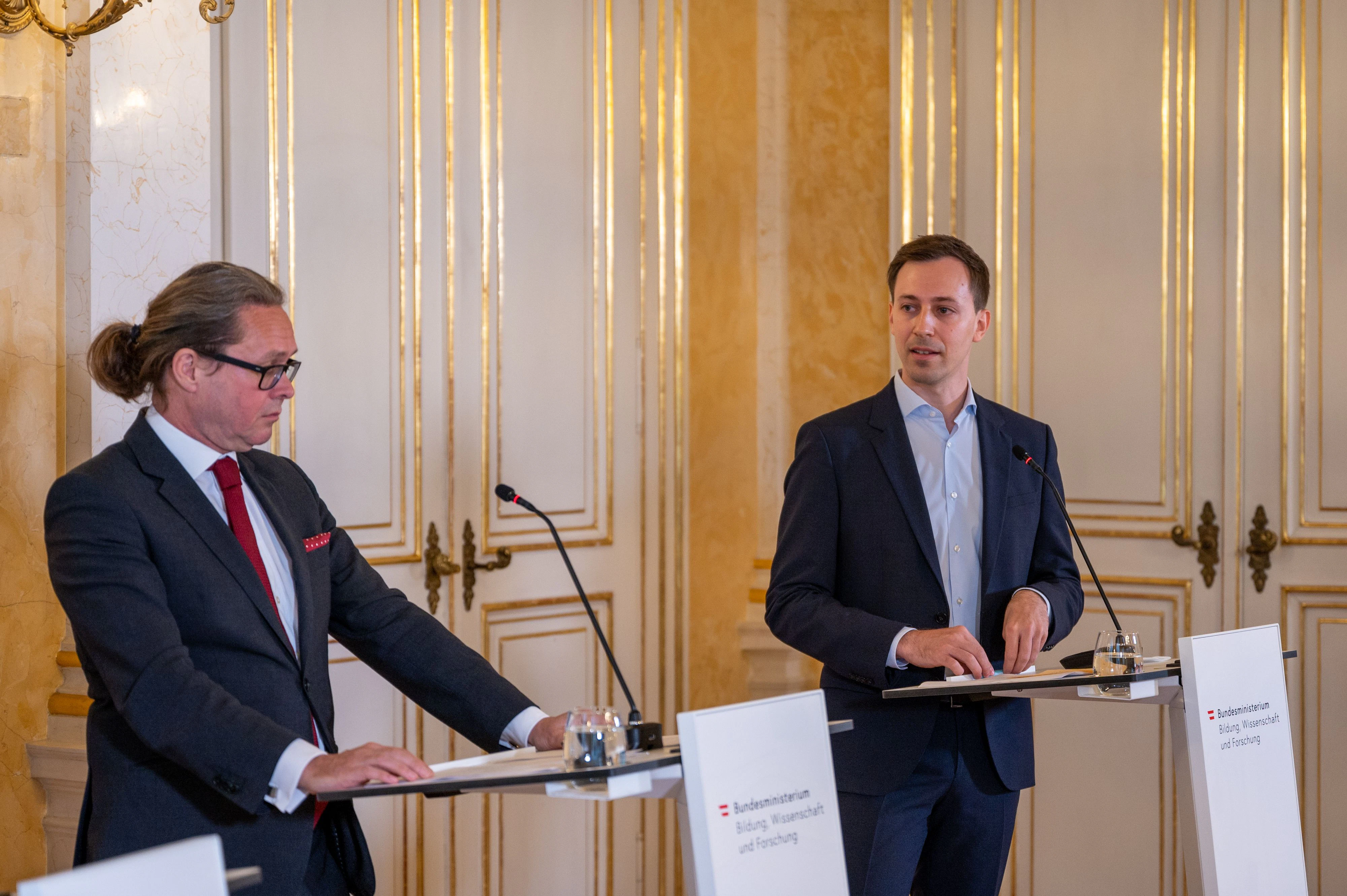 Wissenschaftsminister Polaschek, Studentensprecher Marchetti