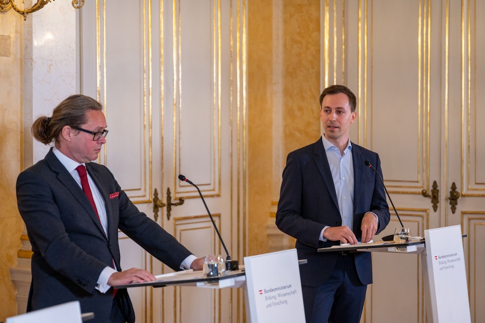 Wissenschaftsminister Polaschek, Studentensprecher Marchetti