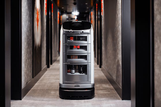 Seine Augen verleihen dem robotisierten Kammerdiener einen menschlichen Touch.