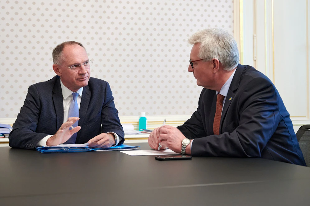 Minister Gerhard Karner (l.) mit Christoph Kainz