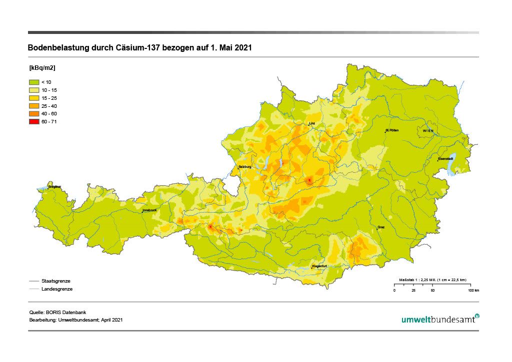 Cäsium-137 in Österreich