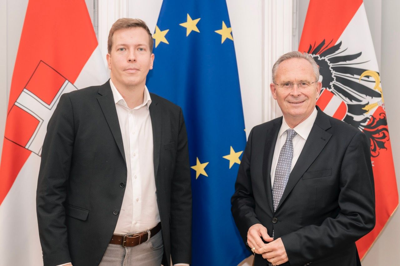 VP-Wien Verfassungssprecher Patrick Gasselich und Landesparteiobmann Stadtrat Karl Mahrer. 