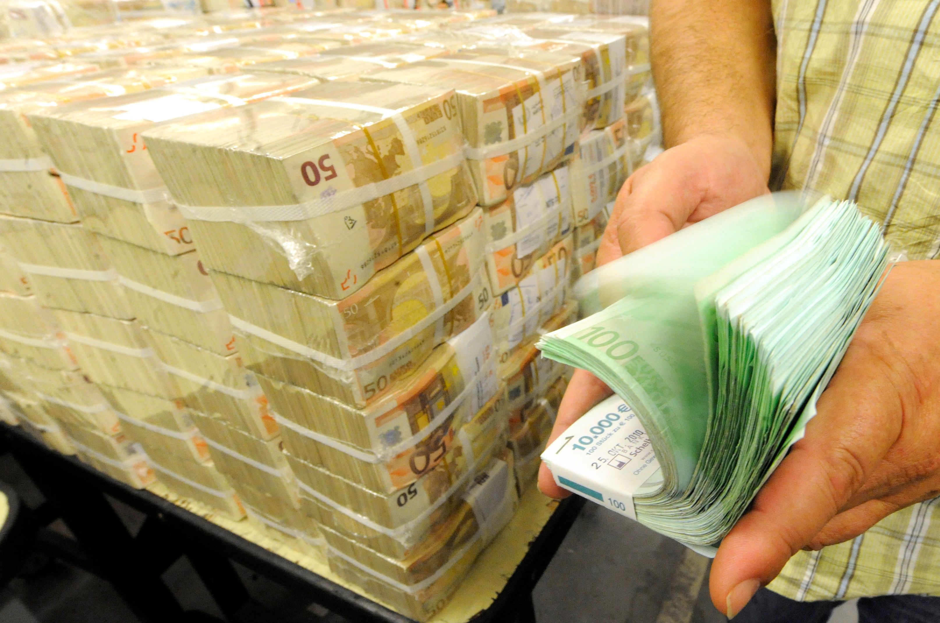 Geldregen beim Lotto.