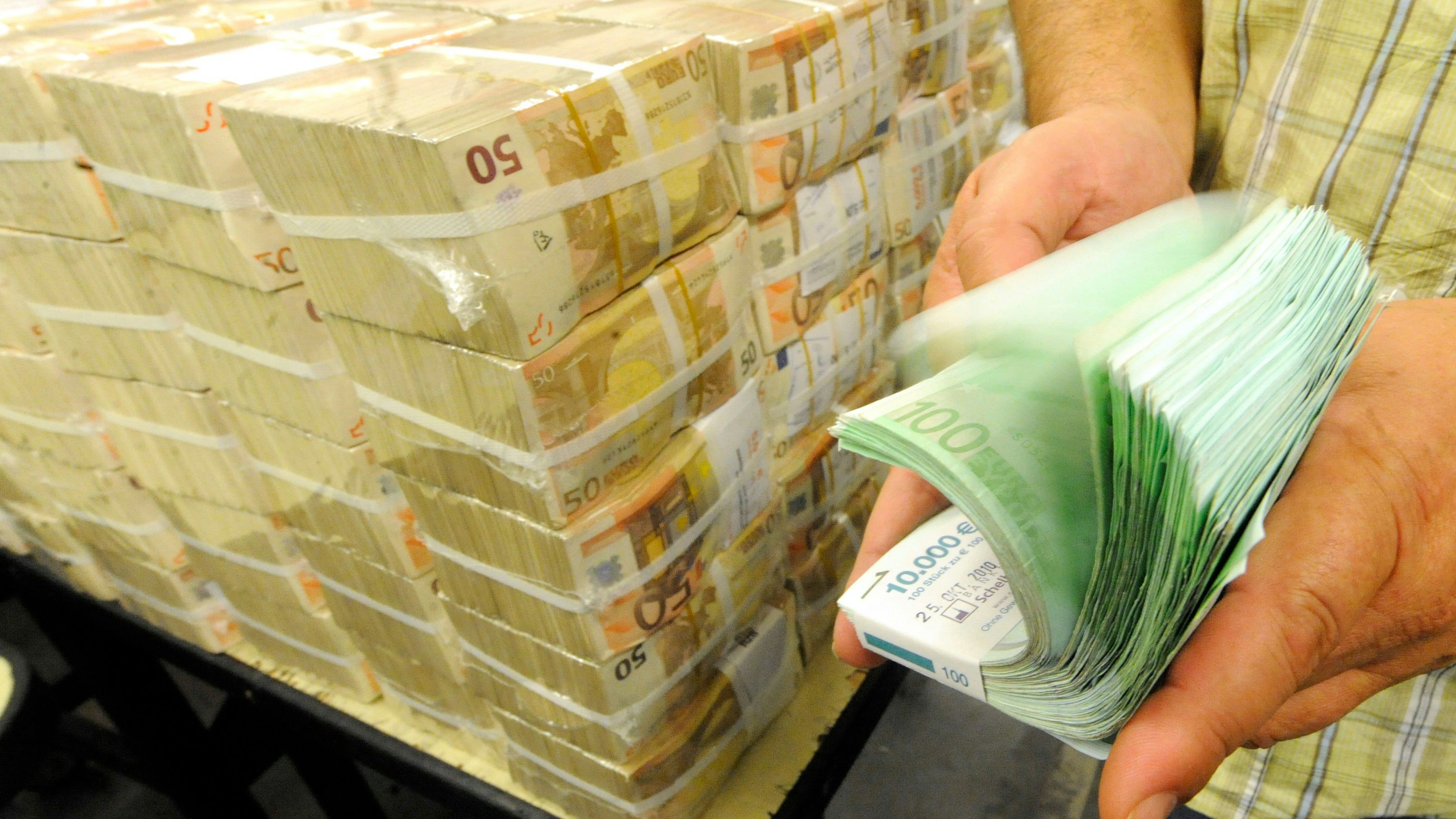 Geldregen beim Lotto.