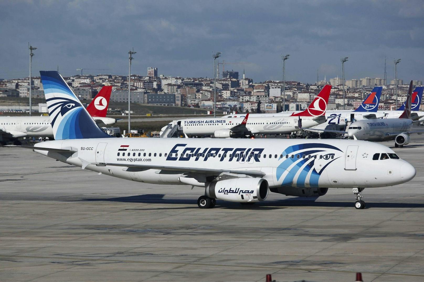 Der Unglücks-Airbus der Egypt Air mit der Zulassung SU-GCC.