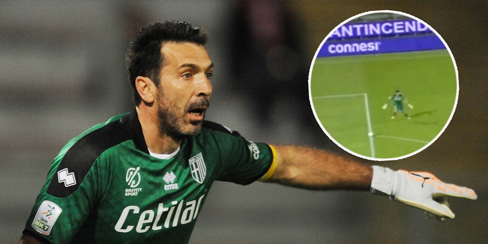 Gianluigi Buffon leistet sich einen schweren Patzer.