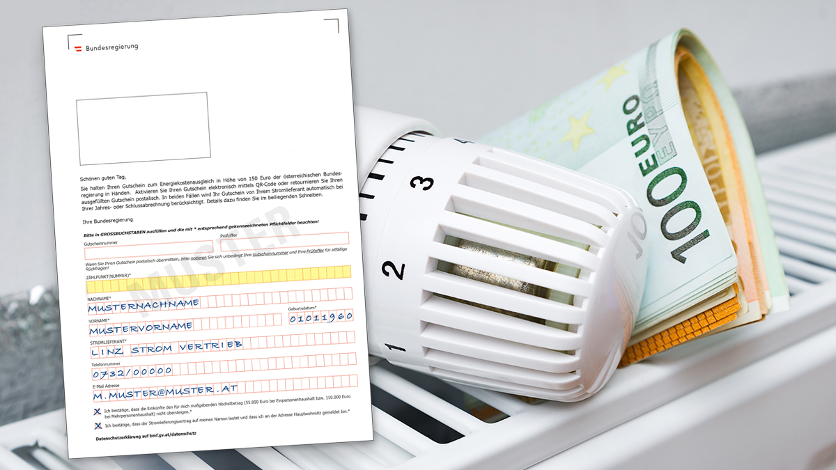 So könnte das Formular für den Energiekostenausgleich aussehen.
