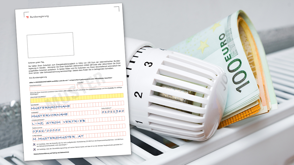 So könnte das Formular für den Energiekostenausgleich aussehen.