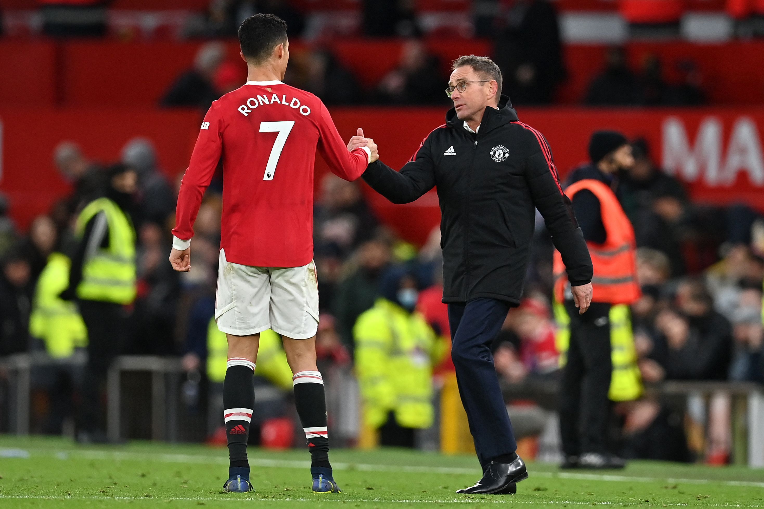 Ralf Rangnick mit Cristiano Ronaldo