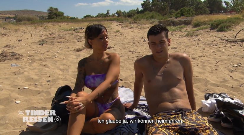 Bella mit ihrem Date Gianni auf Kreta.