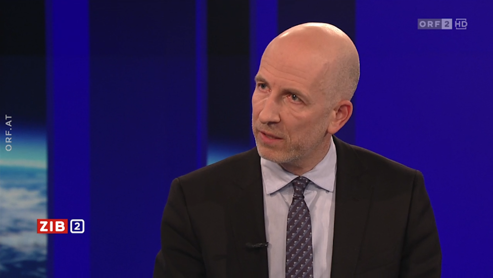 Arbeitsminister Martin Kocher zu Gast in der ZIB2. Archivbild.