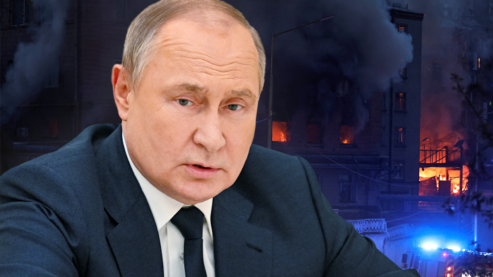 Wladimir Putins Armee bombardierte Kiew während des Besuchs von UN-Chef Antonio Guterres.