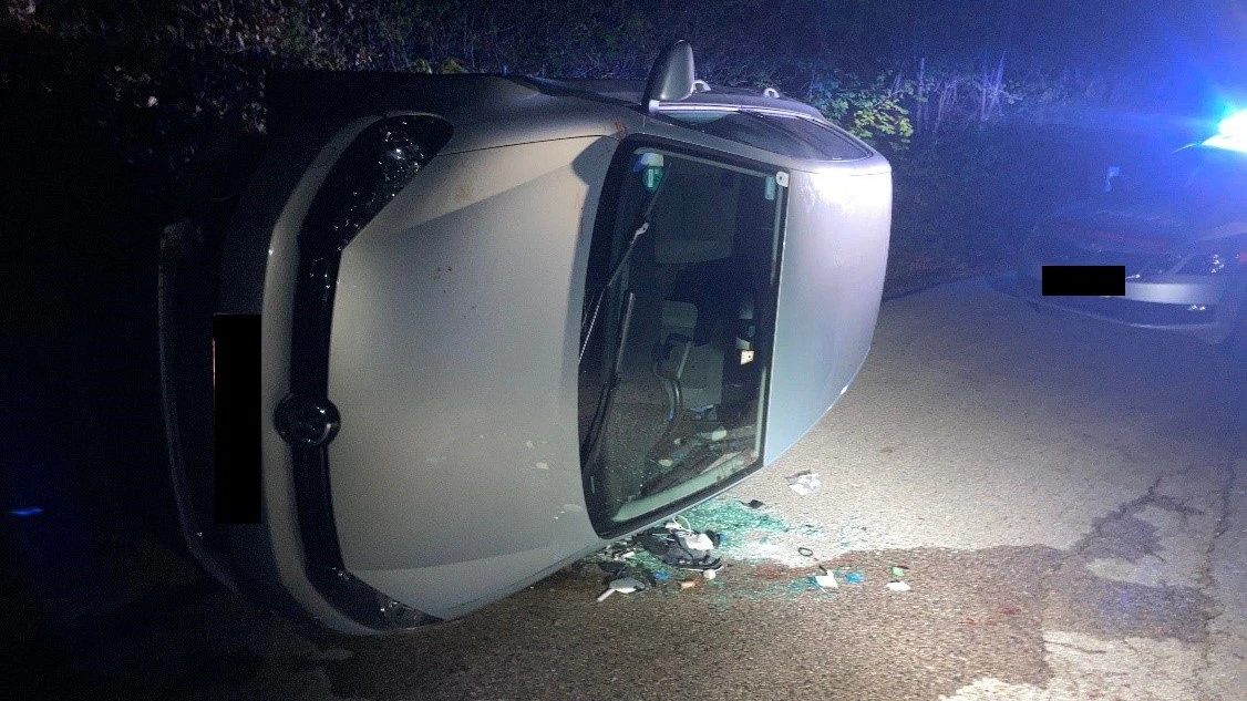 Der Pkw-Lenker wurde bei dem Crash leicht verletzt.