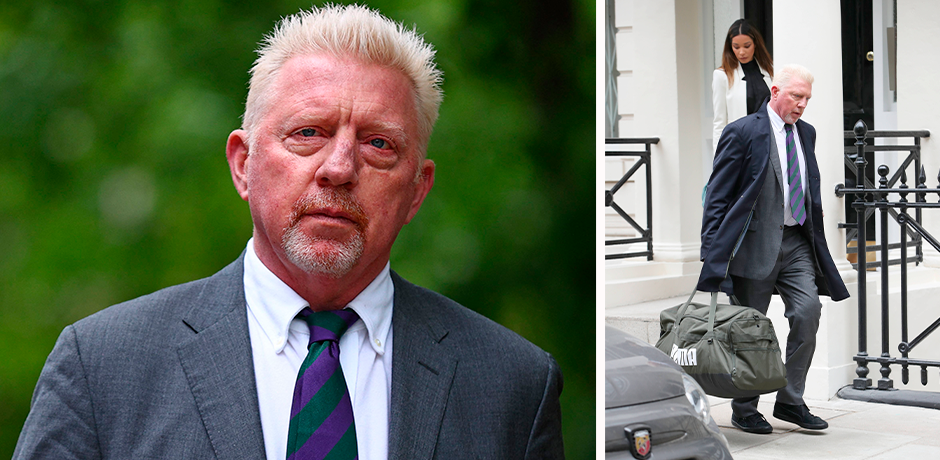 Boris Becker erschien vor Gericht bereits mit gepackter Tasche. 