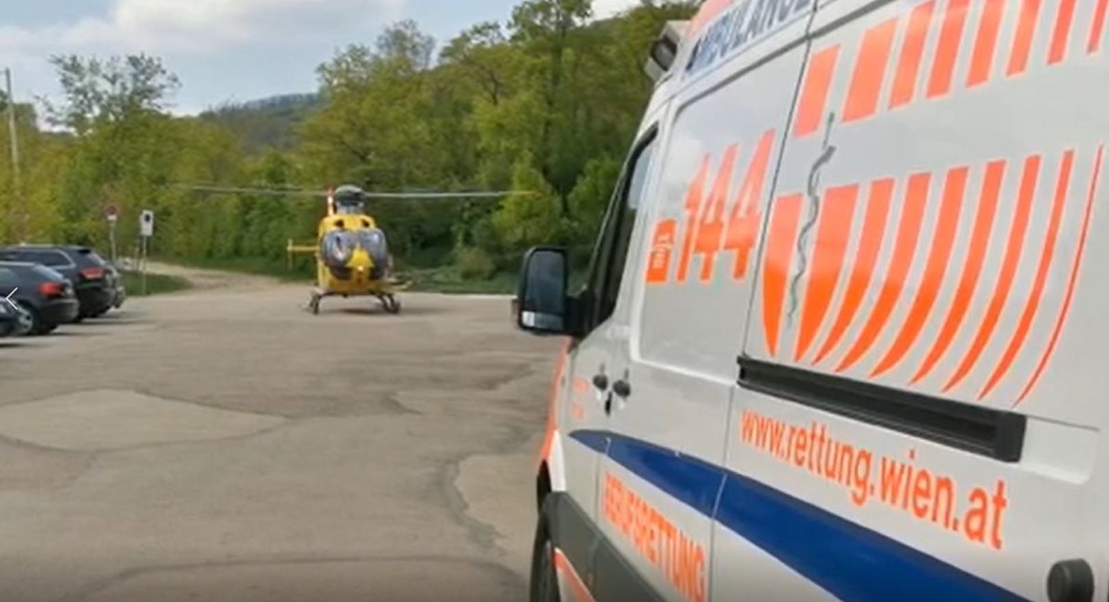 Die Einsatzkräfte transportierten den Patienten mit einem Rettungswagen zum Wiener Rettungshubschrauber, mit diesem wurde er zur weiteren Versorgung in eine Klinik geflogen.