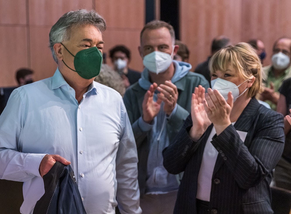 Werner Kogler wurde beim Grünen-Bundeskongress bestätigt. 