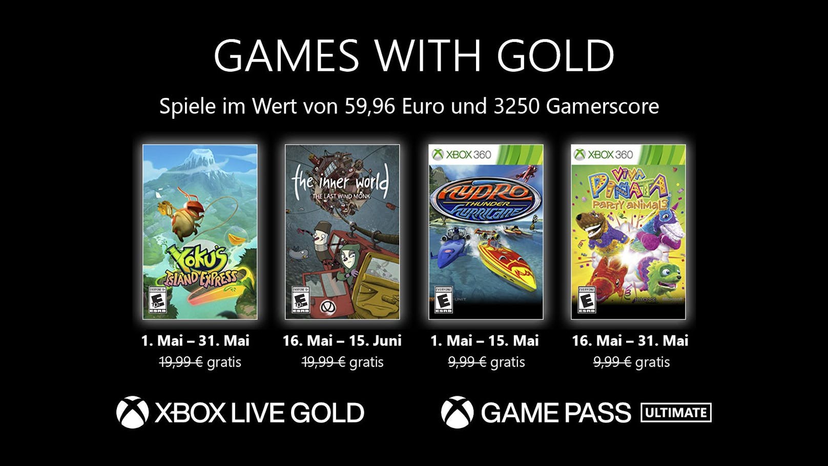 Games with Gold: Diese Spiele gibt es im Mai gratis.
