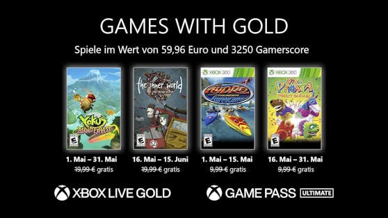 Games with Gold: Diese Spiele gibt es im Mai gratis.