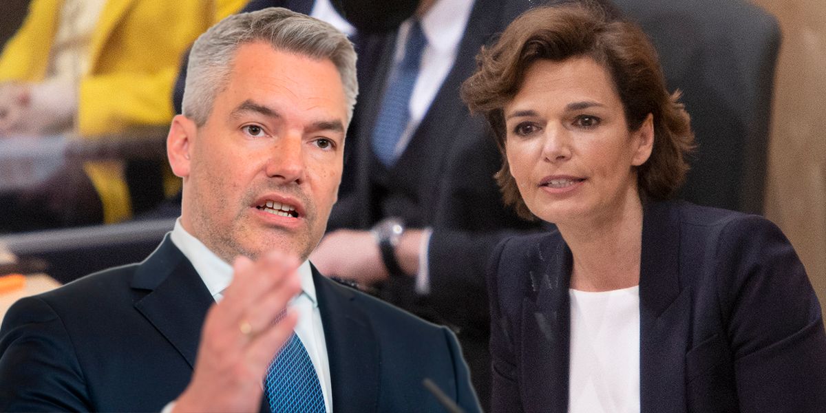 ÖVP und SPÖ liegen gleichauf, in der Kanzlerfrage dominiert aber Karl Nehammer.