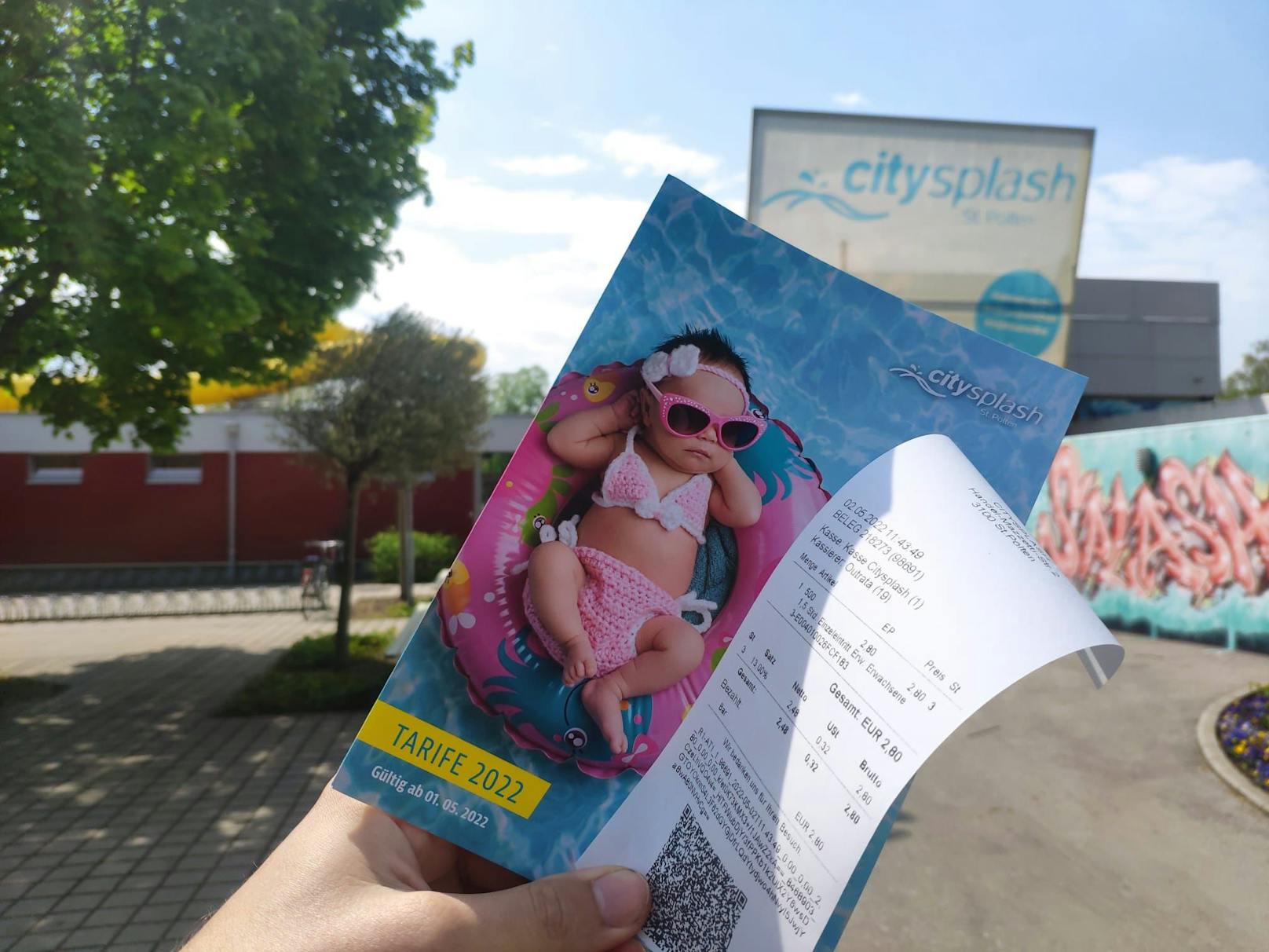 Im St. Pöltner Citysplash war am Montag erwartungsgemäß noch nicht viel los.