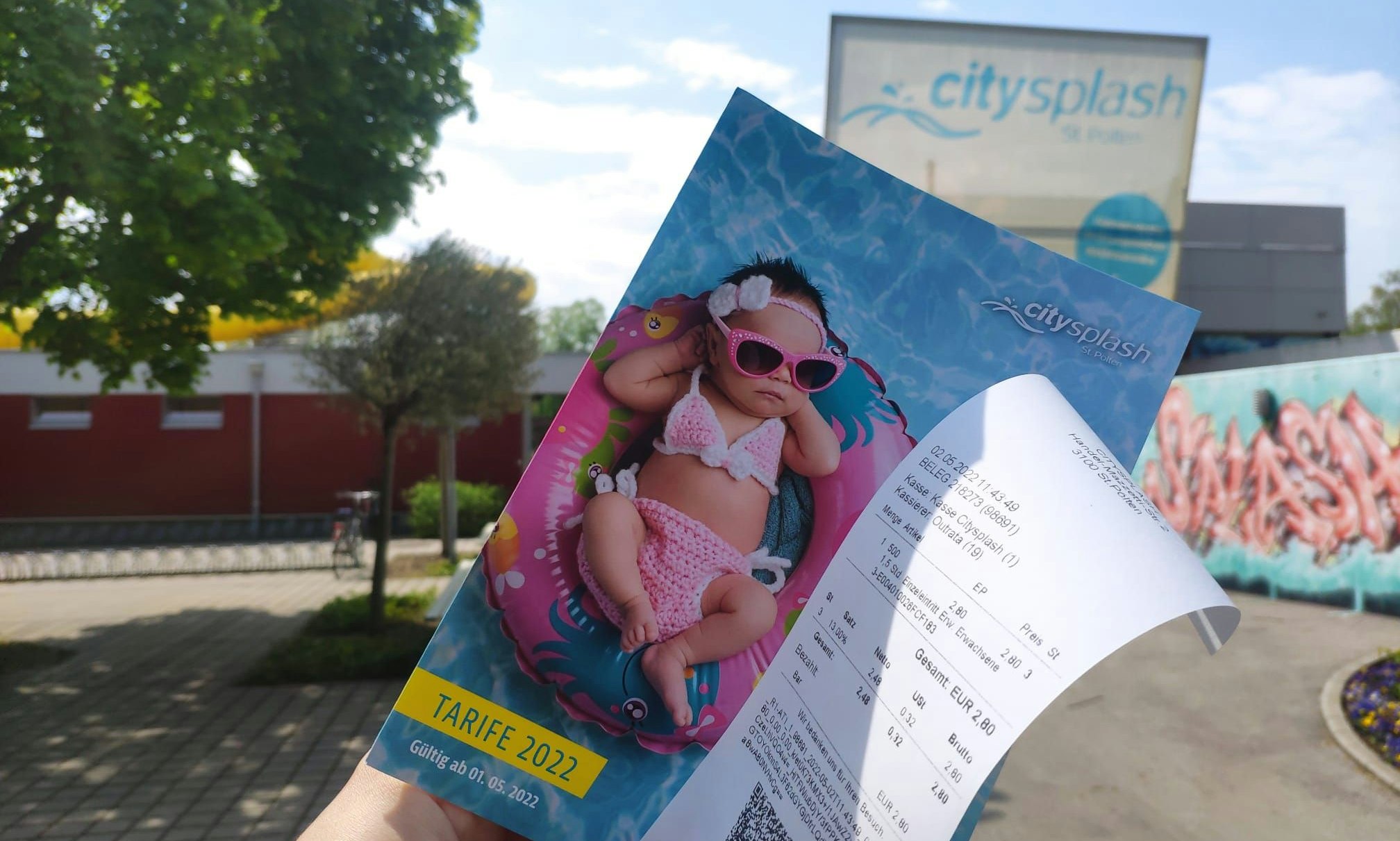 Im St. Pöltner Citysplash war am Montag erwartungsgemäß noch nicht viel los.