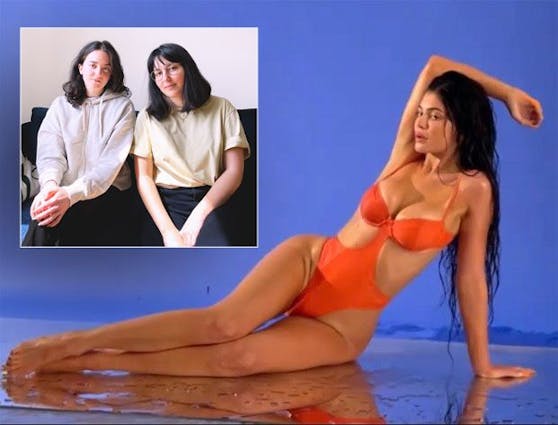 Rebecca Russel (links) und Rebecca Balogh (re.) haben die Webseite "Kylie Swim" von Milliardärin Kylie Jenner entworfen.