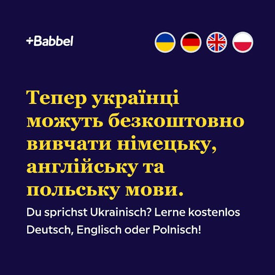 Für Geflüchtete: Babbel startet kostenfreie Sprachkurse auf Ukrainisch.