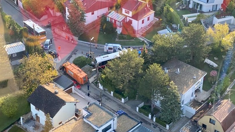 So sieht die Unfallstelle von oben aus.