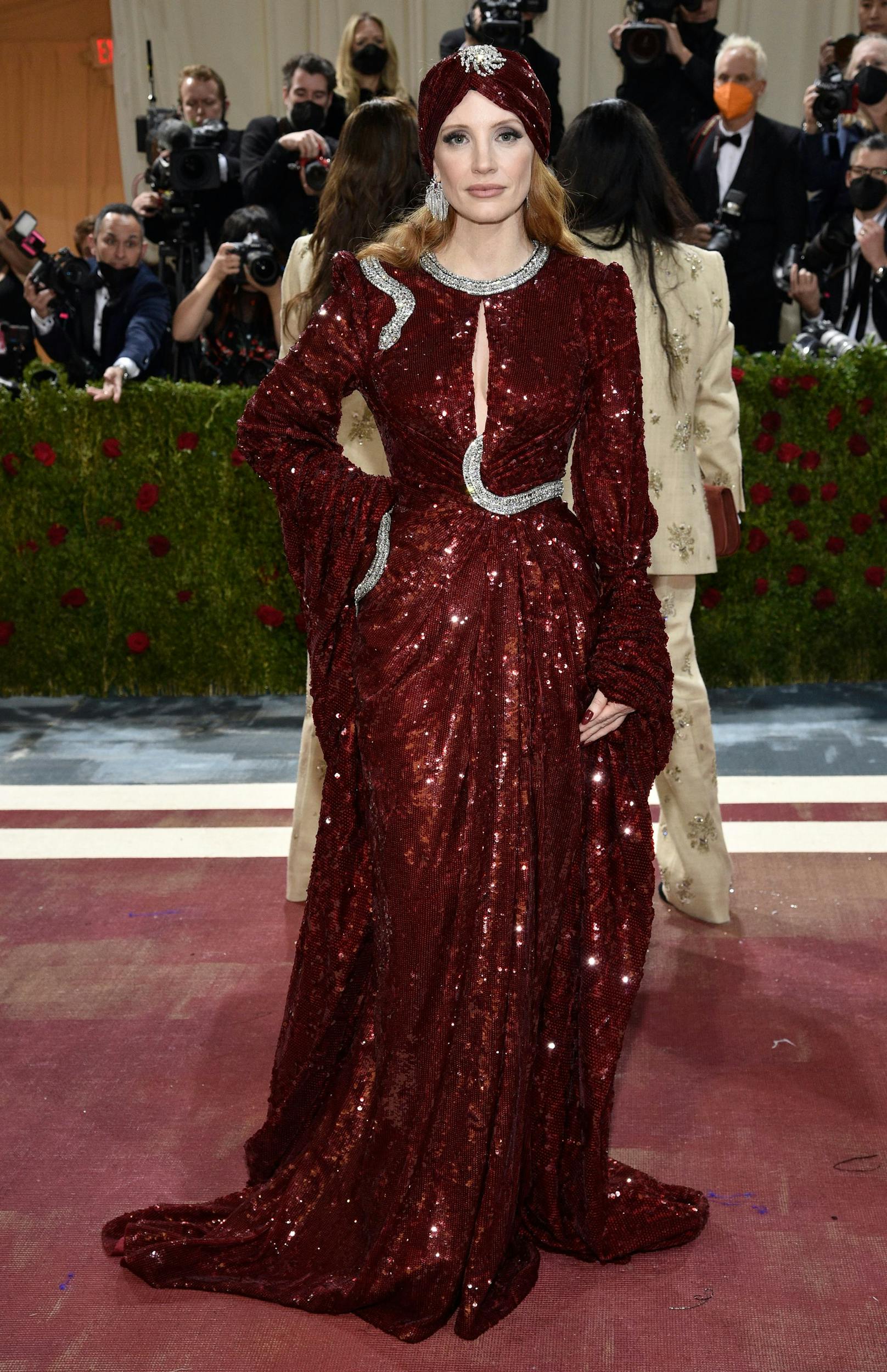 Jessica Chastain in Gucci.