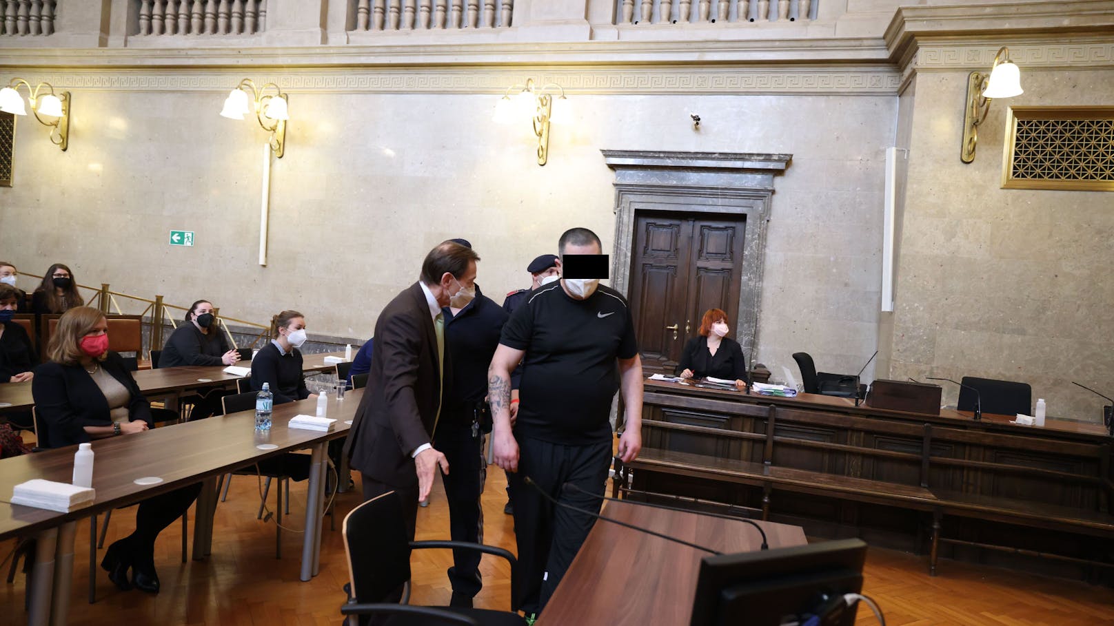 Der Angeklagte vor Gericht in Wien. 