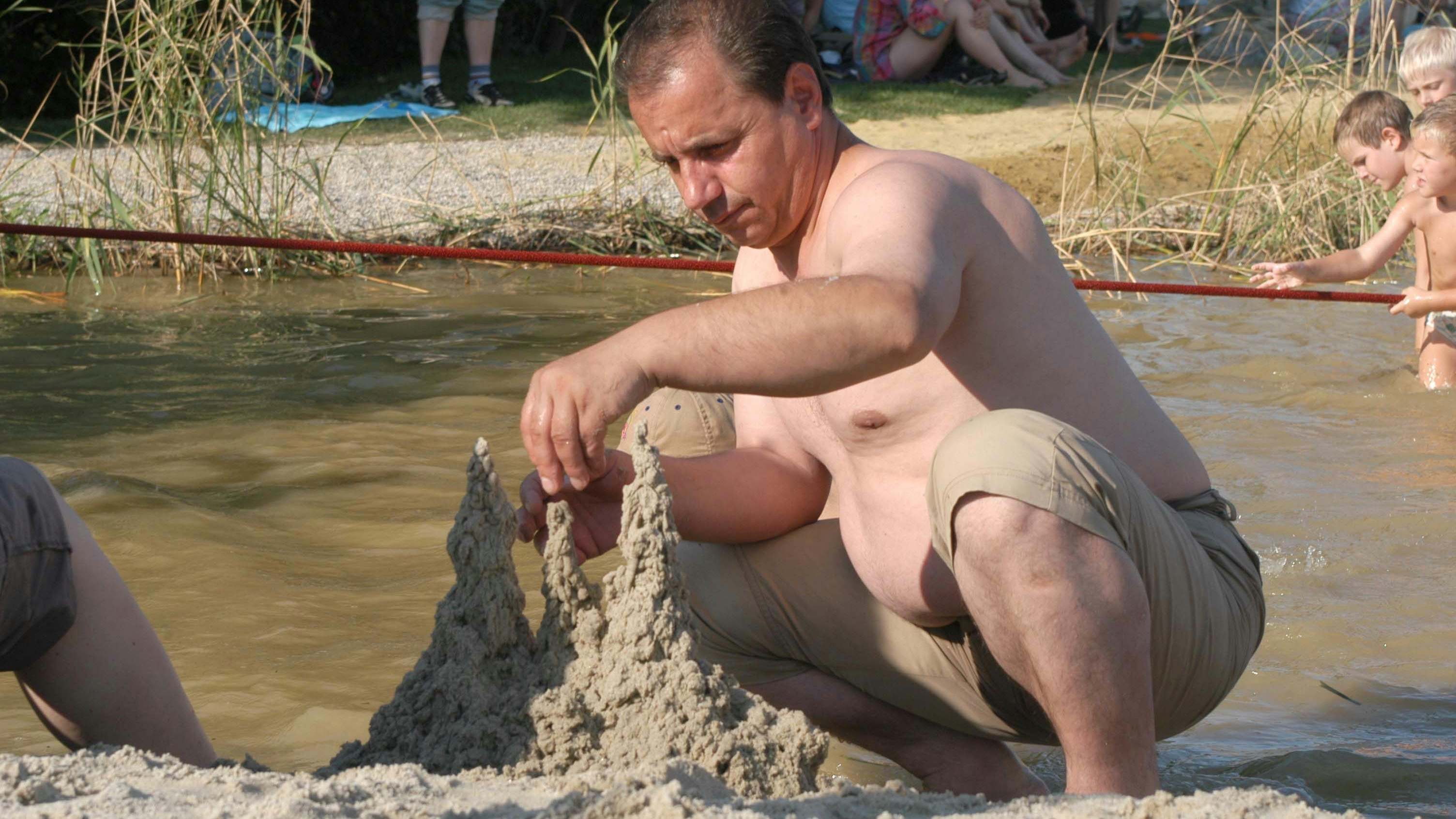 Ein Eldorado für Groß und Klein: Wasserspielplatz auf der Donauinsel