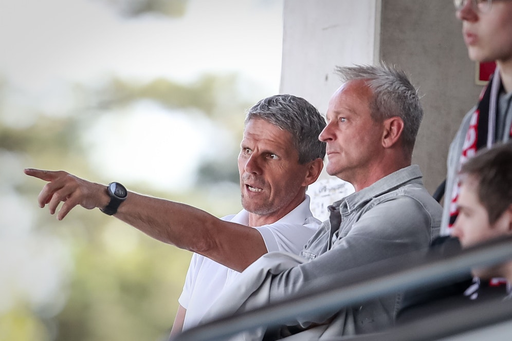 Didi Kühbauer und LASK-Co-Trainer Manfred Nastl