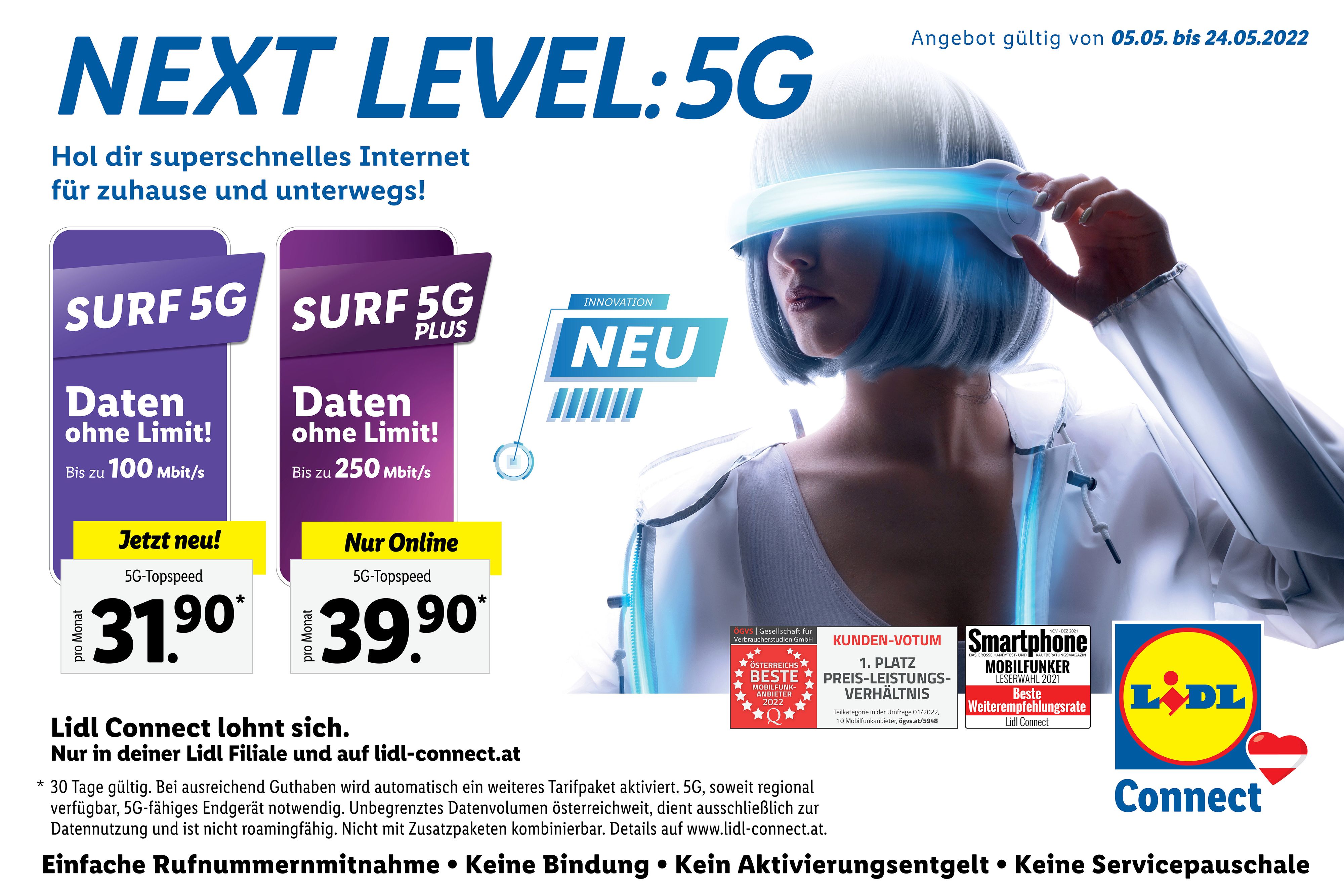 Lidl Connect bringt zwei neue 5G-Datentarife
