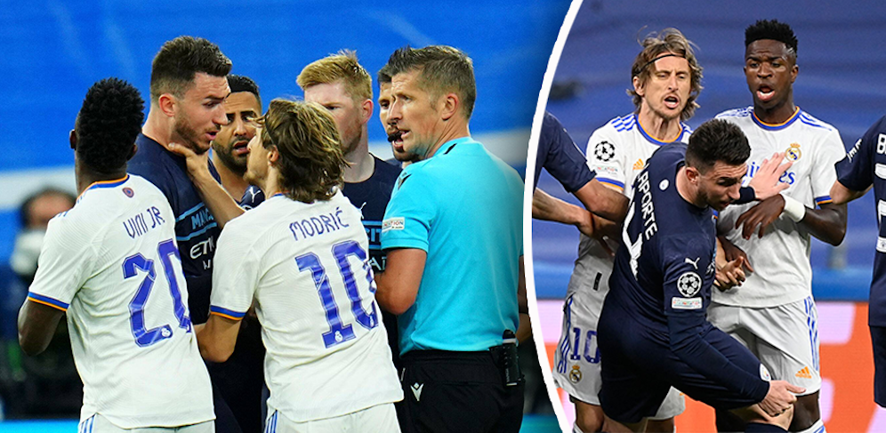 Luka Modric und Aymeric Laporte gerieten aneinander. 