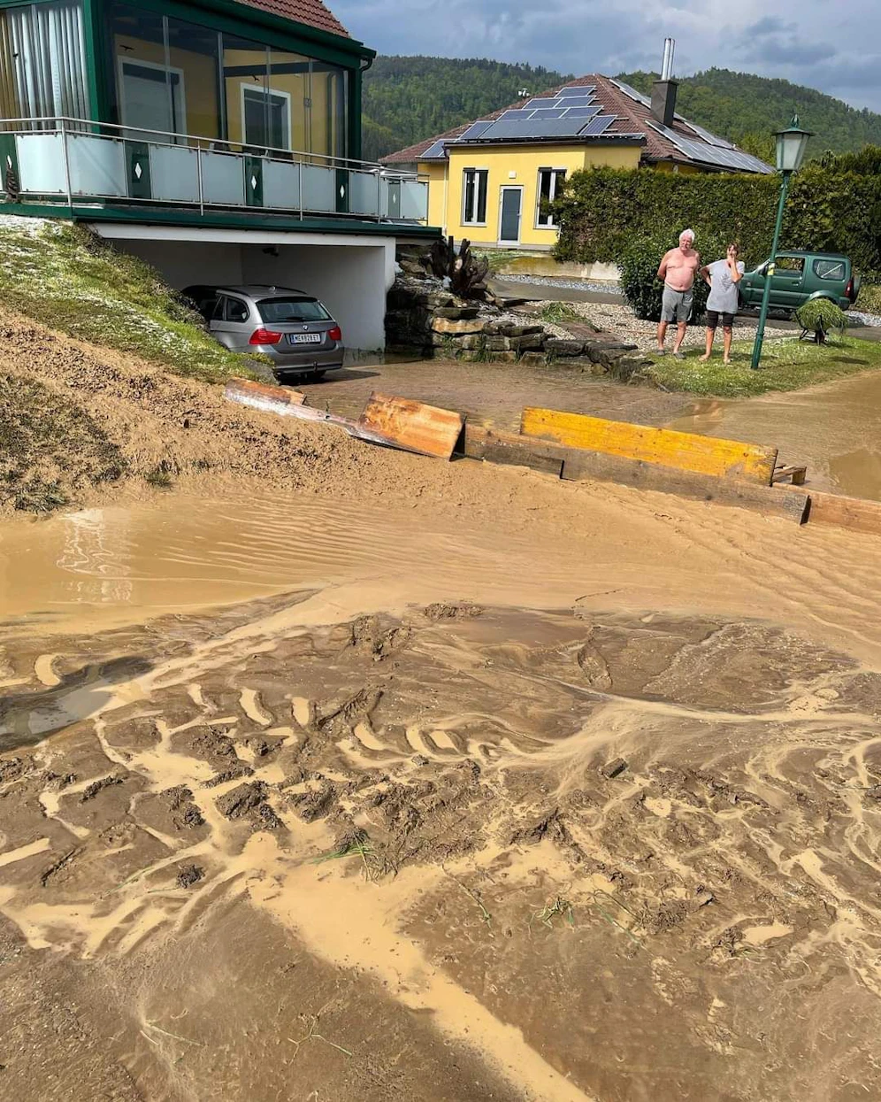 Unwetter: Ortschaft Grimsing betroffen