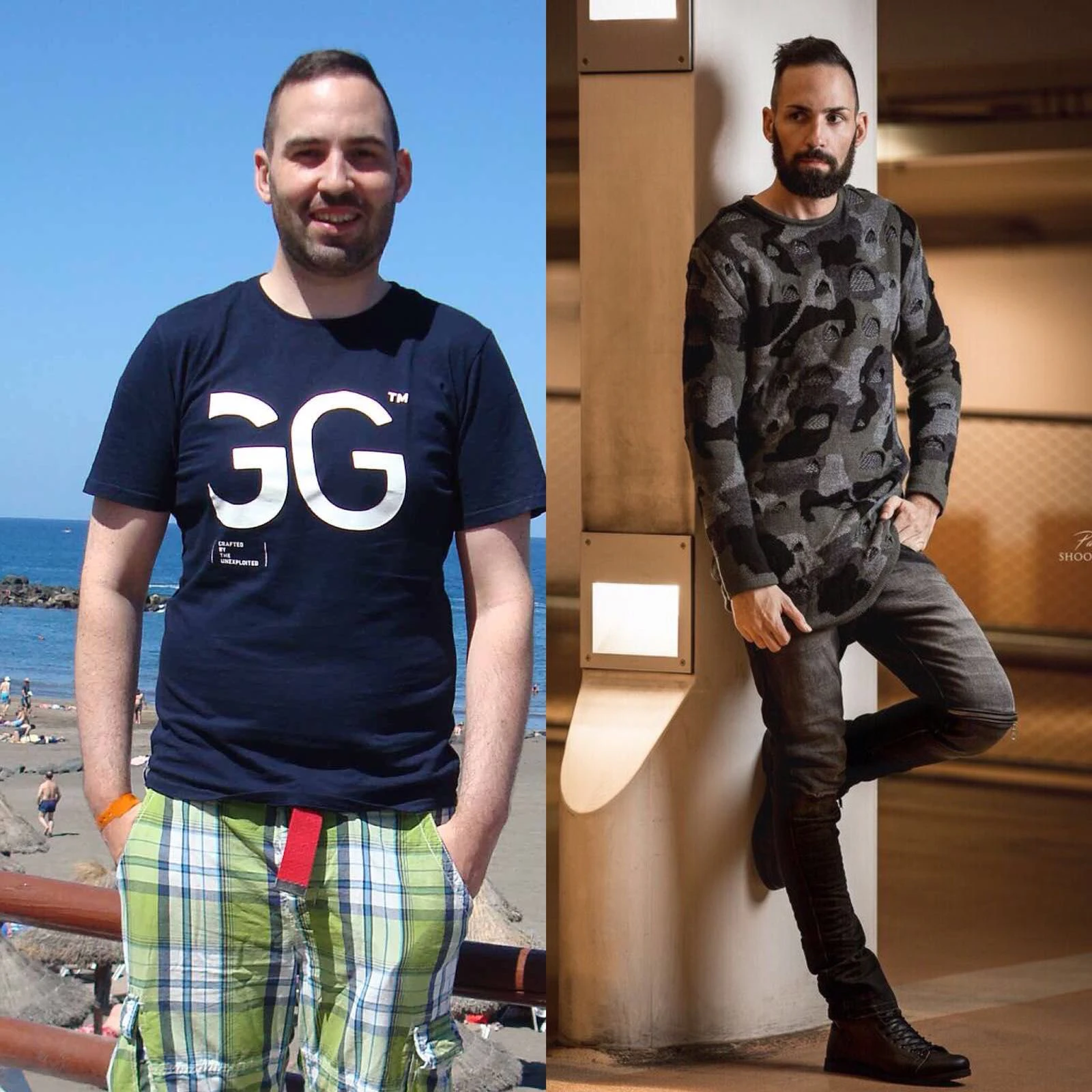 Hannes Tanzer hatte 115 Kilo (li.), inzwischen wiegt er nur mehr 75 Kilo.
