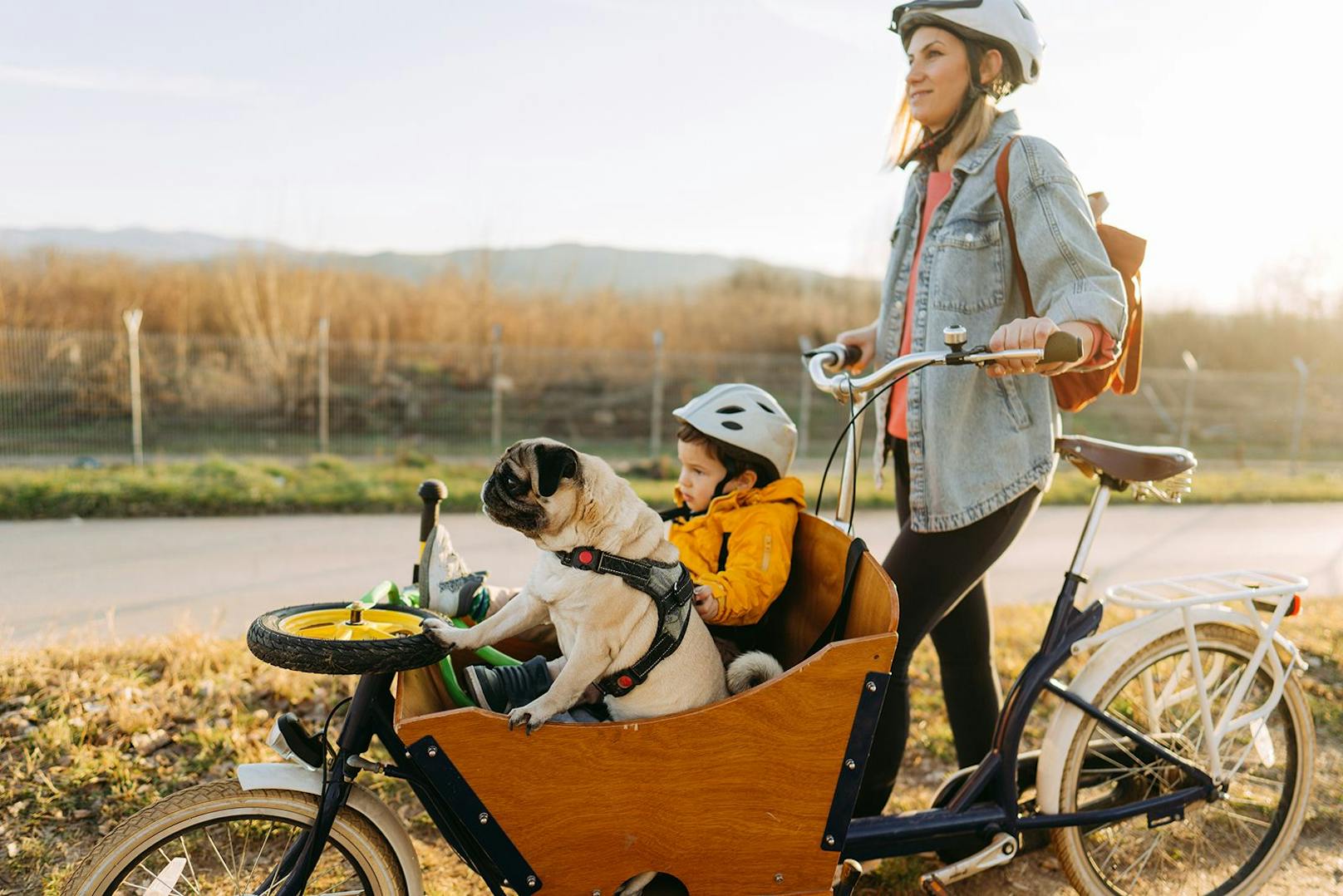 Ein Modellversuch in Baden zeigt,  wie Familien etwa durch den Einsatz  von Lastenfahrrädern, Carsharing  oder Elektroautos klimaneutral leben.