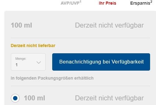 Der Fiebersaft ist derzeit nicht lieferbar.