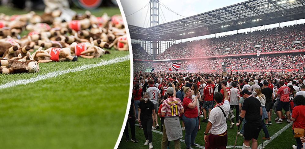 Die Köln-Fans jubelten über die Europacup-Rückkehr und gedachten ukrainischer Kinder. 