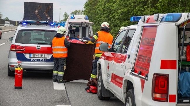 Schwerer Unfall auf der Welser Autobahn