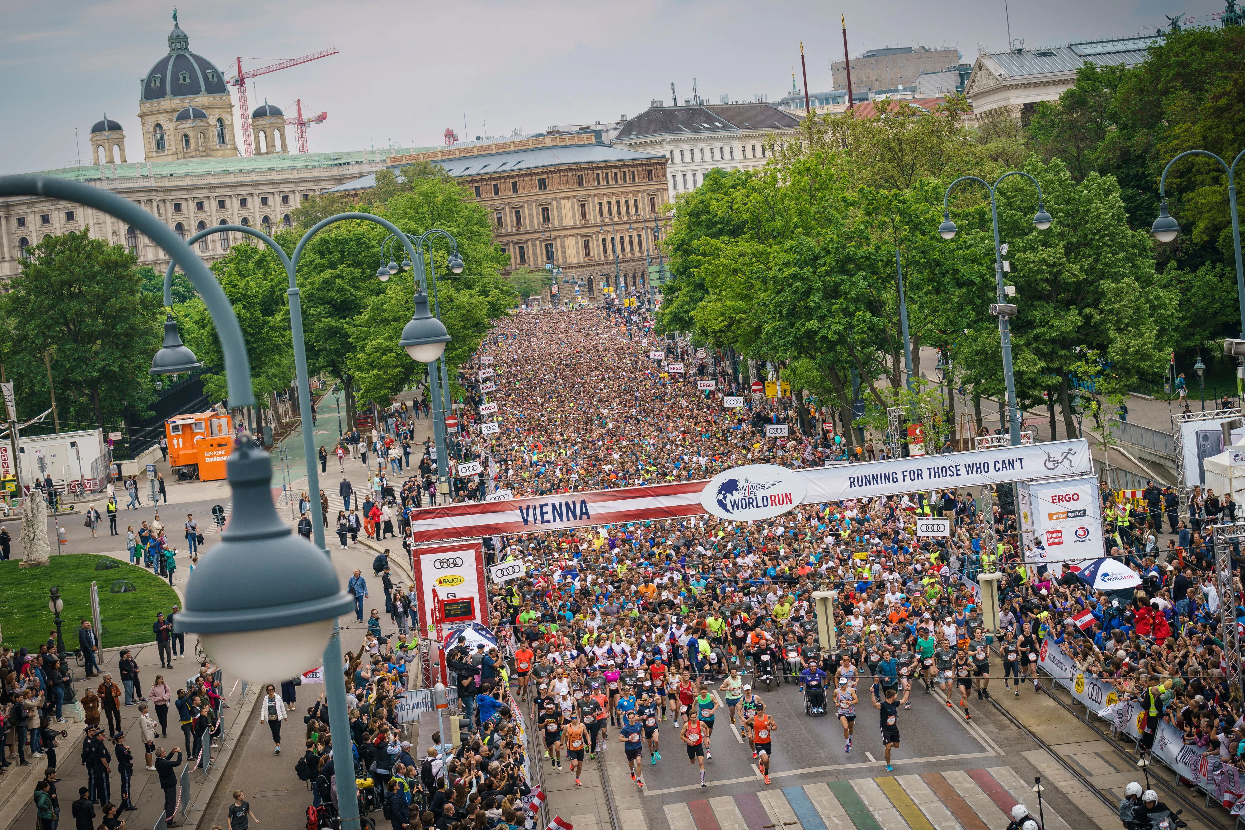 Der Wings for Life World Run 2022 führte quer durch die Wiener City.