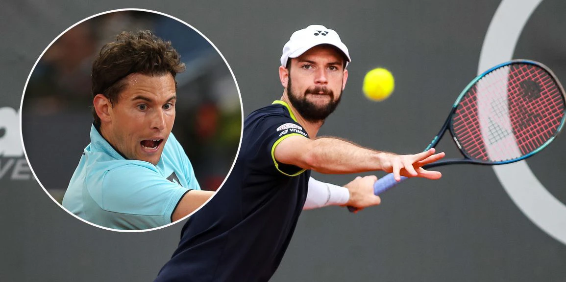 Jurij Rodionov überflügelt Dominic Thiem.