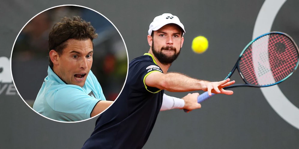 Jurij Rodionov überflügelt Dominic Thiem.