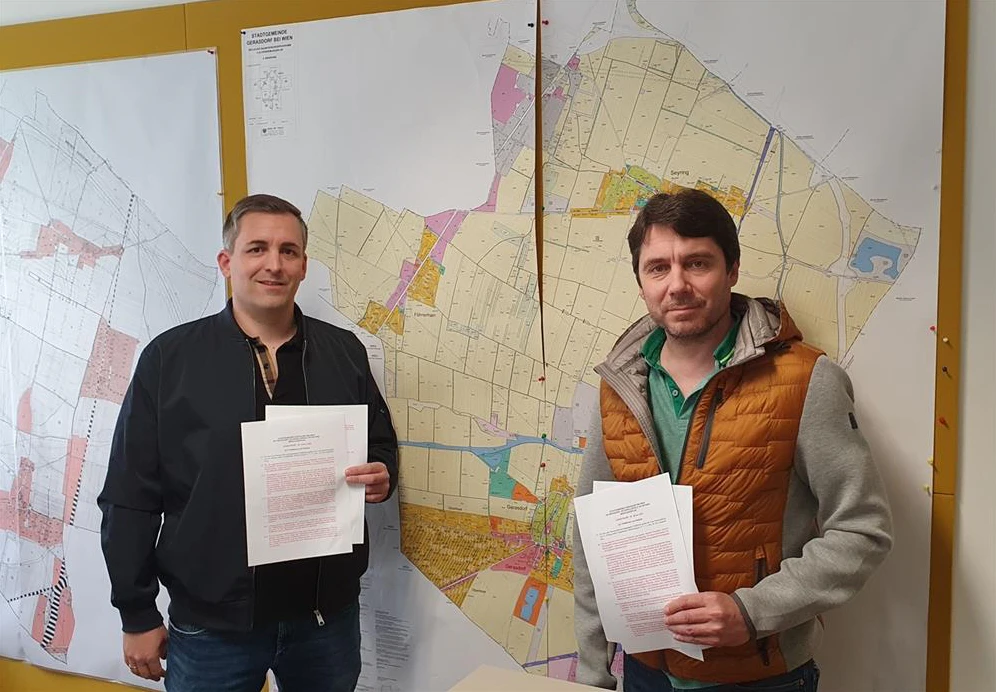 Vize-Bürgermeister Ruf und Stadtrat Bachinger.