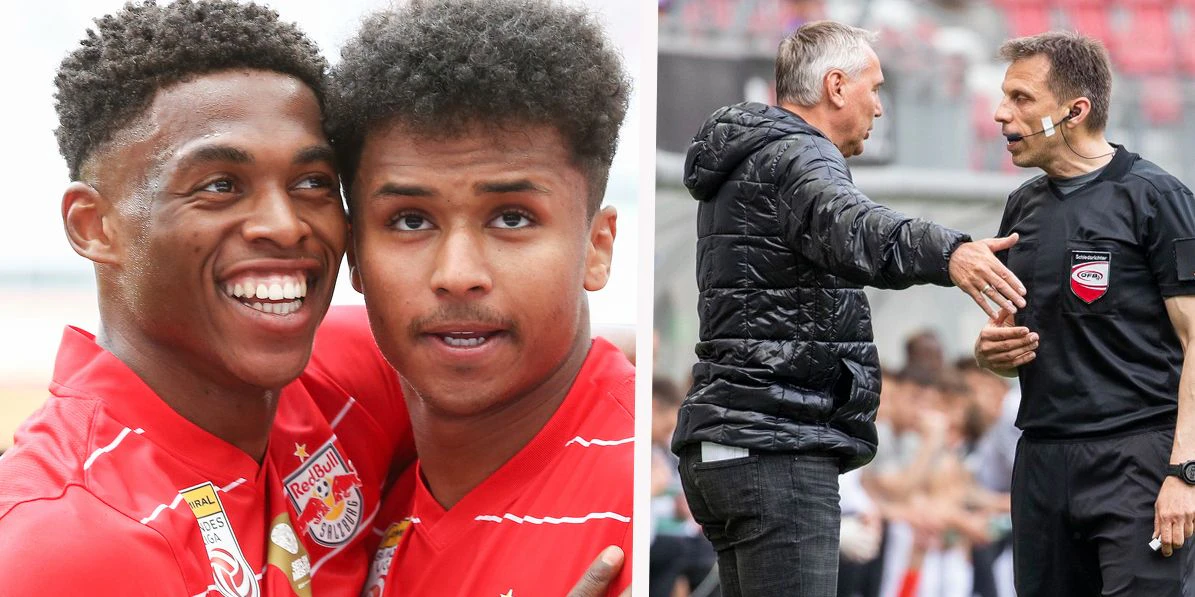 Salzburg feiert einen Kantersieg gegen Wolfsberg, Peter Pacult ärgert sich über das Schiedsrichterteam.
