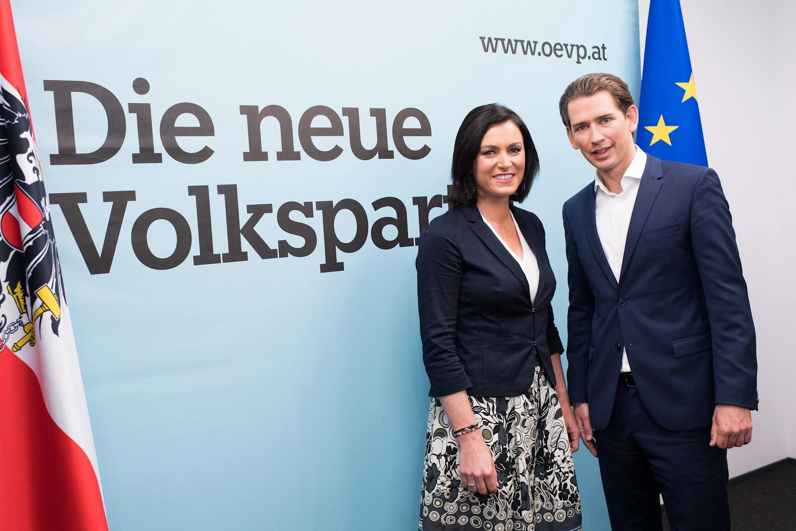 Elisabeth Köstinger mit Sebastian Kurz 2017
