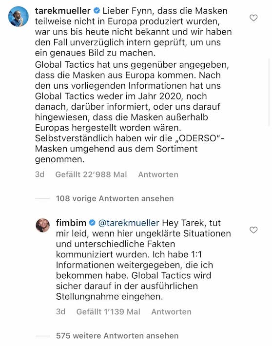"About You"-Co-Chef Tarek Müller meldet sich auf Instagram.