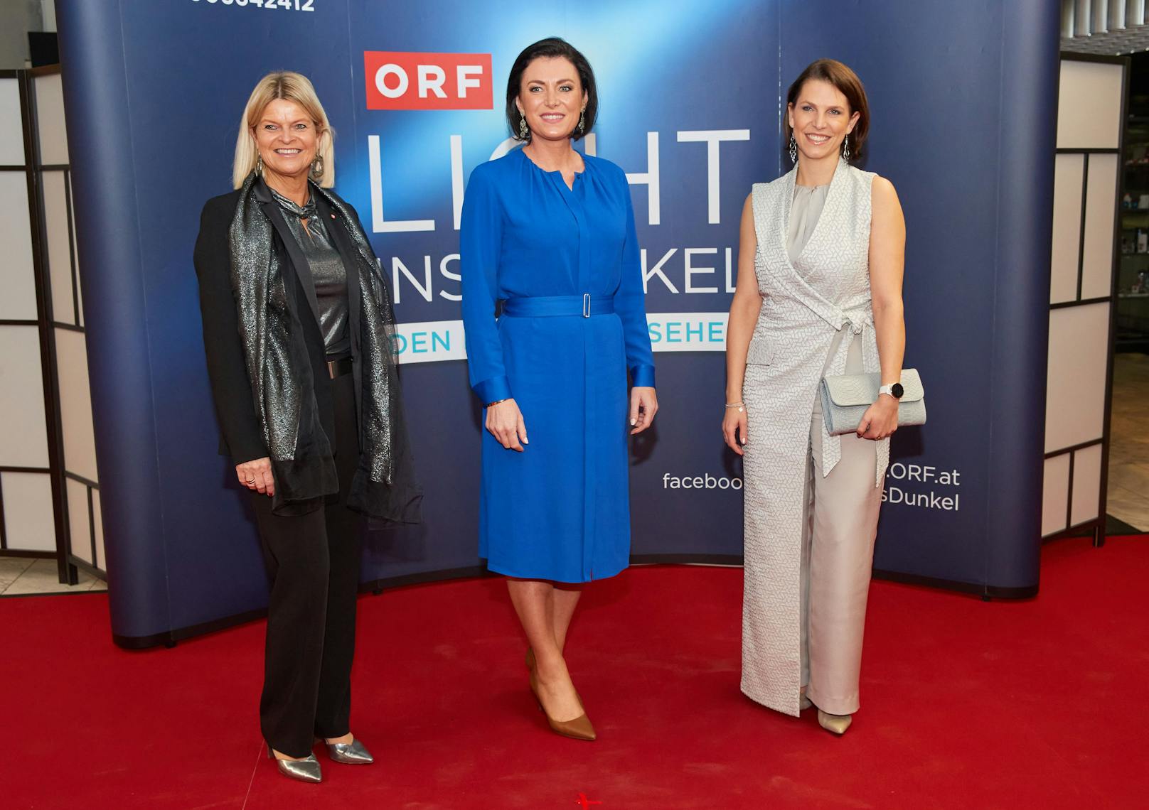 Klaudia Tanner, Elisabeth Köstinger und Karoline Edstadler bei Licht ins Dunkel
