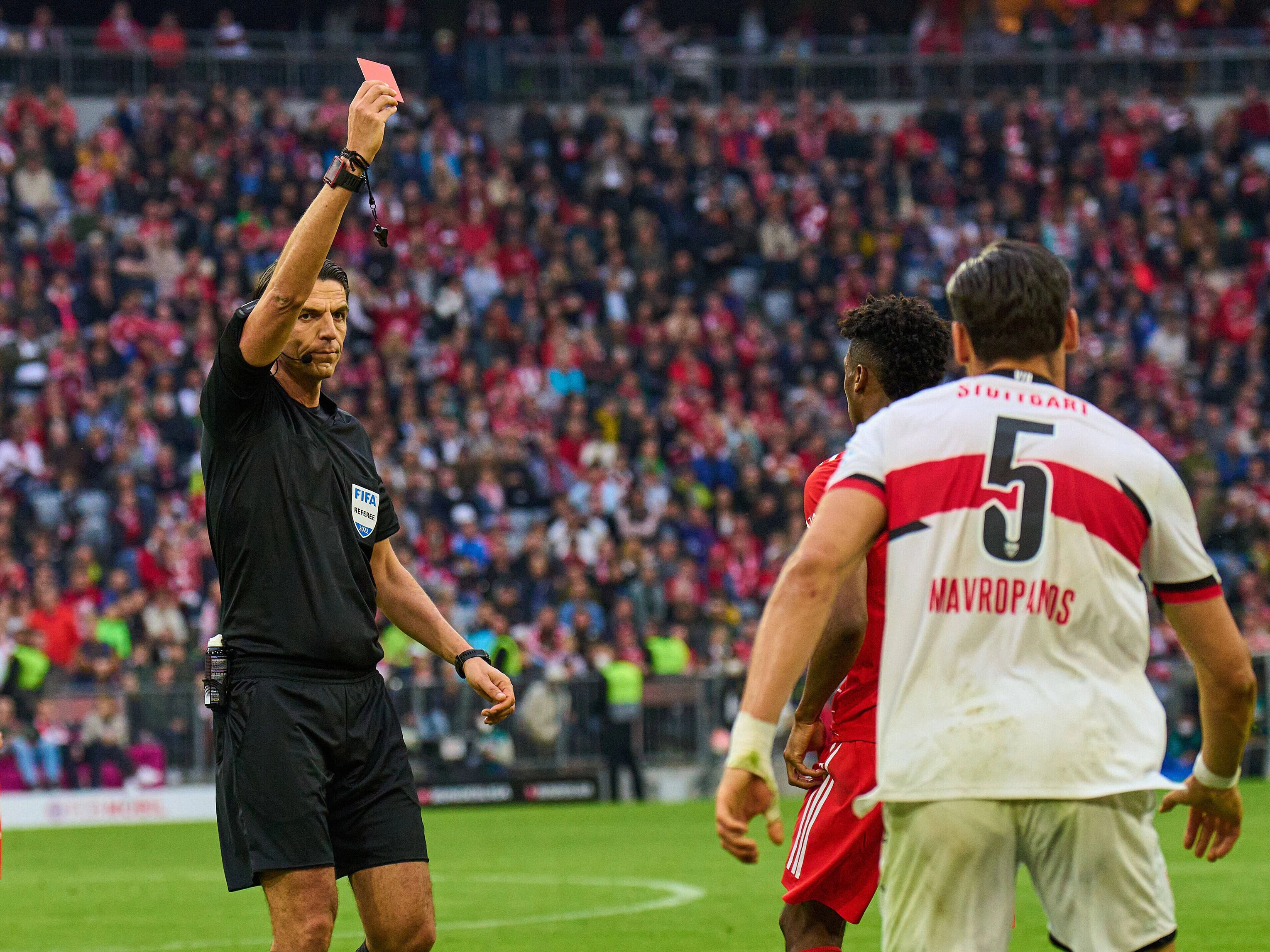 Kingsley Coman flog mit Glattrot vom Platz.