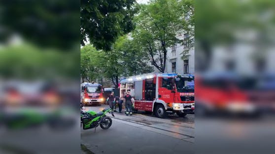 Die Feuerwehr war in der Hütteldorfer Straße wegen eines Zimmerbrands im Einsatz.